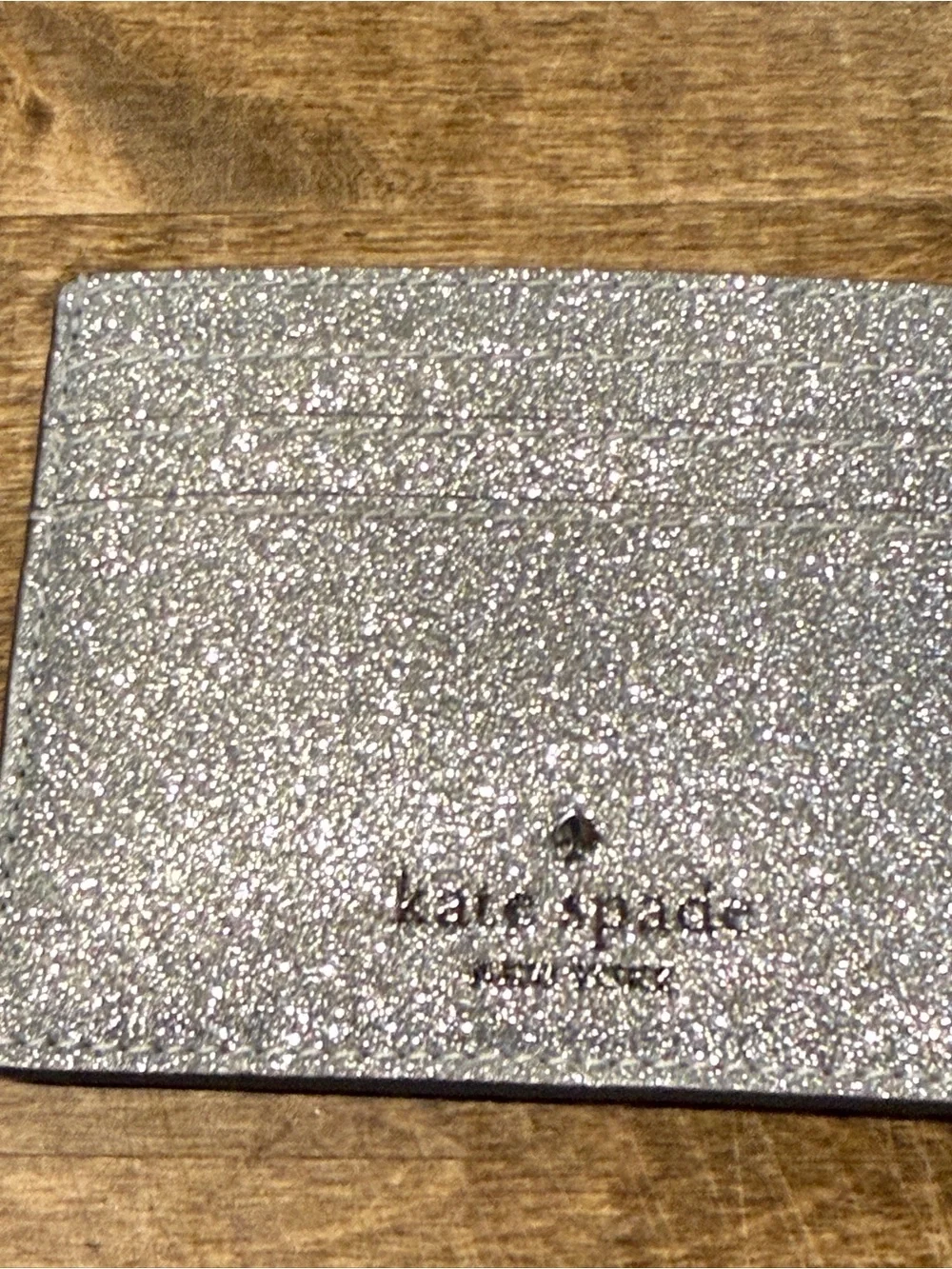 Kate Spade New York Glimmer Small Slim Cardholder Silver